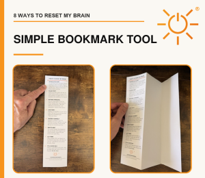 bookmark for starting different and resetting the brain